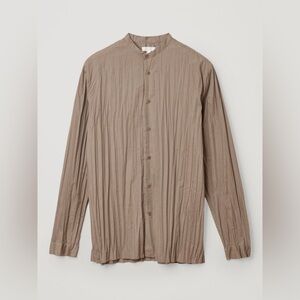 NWOT COS Plisse Tan Shirt